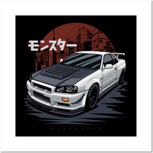 R34 Sky Posters and Art